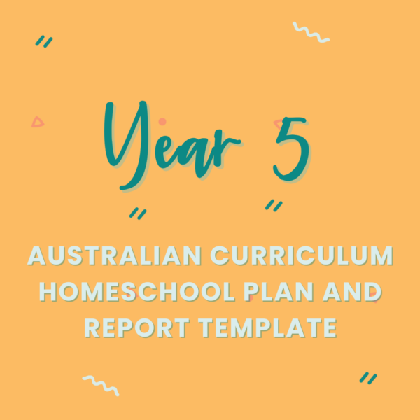 Year 5 Australian Homeschool Template