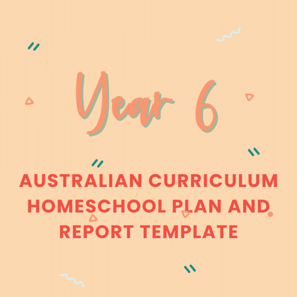 Year 6 Australian Homeschool Template